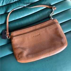 Coach Tan Leather Wristlet